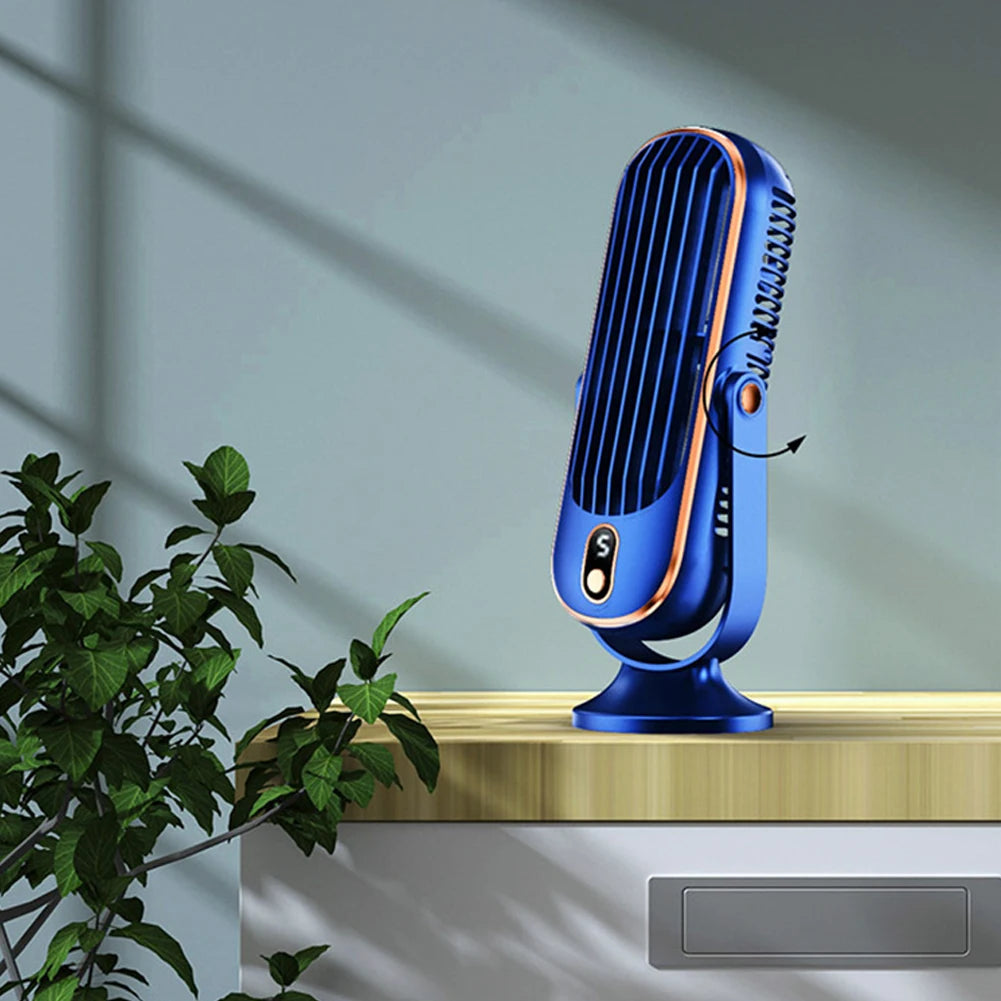 Air Cooling Fan USB Rechargeable 1800mAh Tower Table Fan 5 Speeds