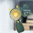 Portable Mini Fan USB Charging Handheld Cartoon Fan For Outdoor