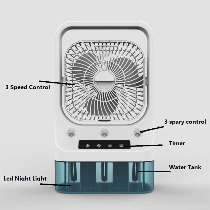 Portable Humidifier Fan Air Conditioners Household Cooling Fan For