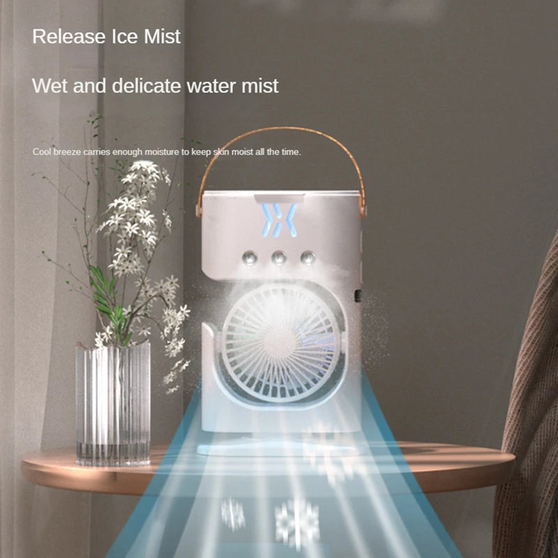 Portable Desktop Humidifier Air Conditioner Fan Household Small Air