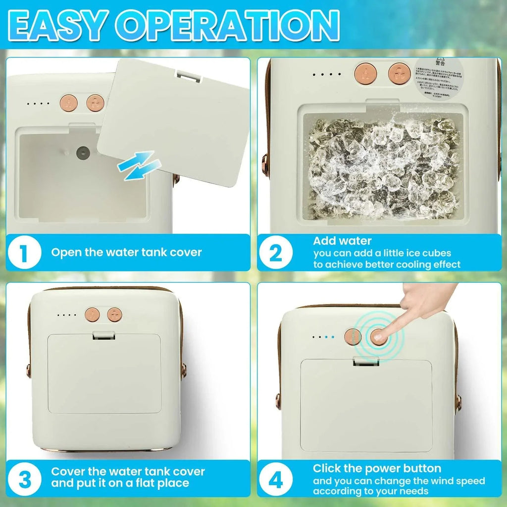 Portable Mini Air Conditioner USB Air Cooler Fan Water Cooling Fan Air