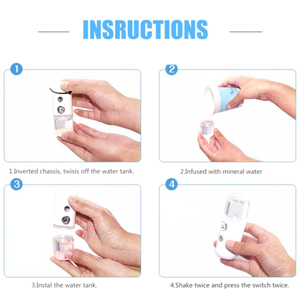 Portable Nano Spray Hydrating Face Apparatus Mist Sprayer